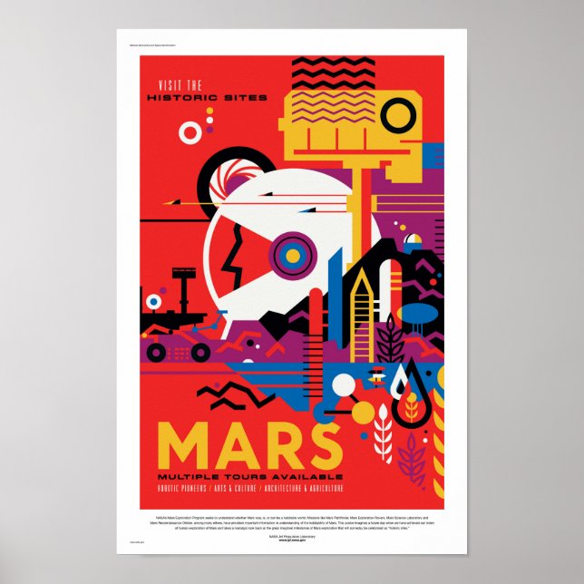 POSTER DE VIAGENS Futuro da NASA - Visite o Planet (Frente)