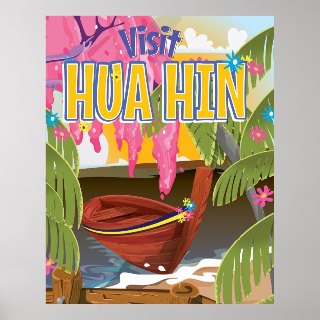 Poster de viagens Hua Hin Tailândia (Frente)