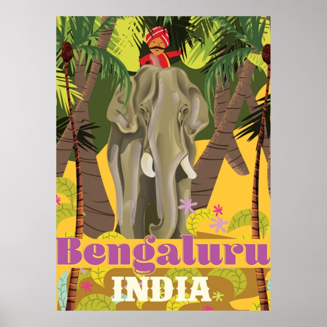 Poster de viagens indiano Bengaluru (Frente)