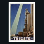 Poster de viagens italiano Vintage Art Deco Triest<br><div class="desc">Retocado e restaurado a partir de uma poster de publicidade viagens vintage. Trieste é uma cidade e um porto marítimo no nordeste da Itália. Situa-se no final de uma faixa estreita de território italiano situada entre o Mar Adriático e a Eslovênia, situada quase imediatamente a sul e a leste da...</div>