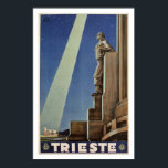 Poster de viagens italiano Vintage Art Deco Triest<br><div class="desc">Retocado e restaurado a partir de uma poster de publicidade viagens vintage. Trieste é uma cidade e um porto marítimo no nordeste da Itália. Situa-se no final de uma faixa estreita de território italiano situada entre o Mar Adriático e a Eslovênia, situada quase imediatamente a sul e a leste da...</div>