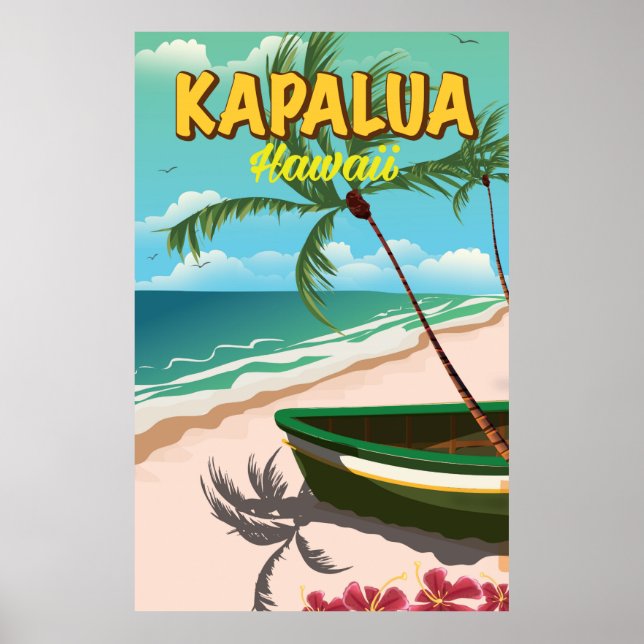 Poster de viagens Kapalua Hawaii (Frente)