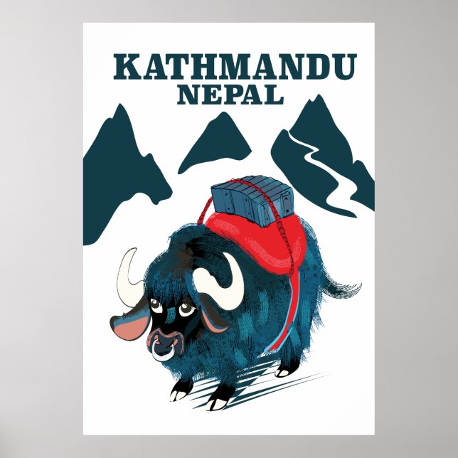 Poster de viagens Katmandu Nepal (Frente)