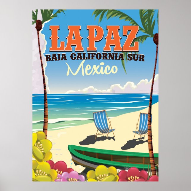 Poster de viagens La Paz Baja California Sur Méxic (Frente)
