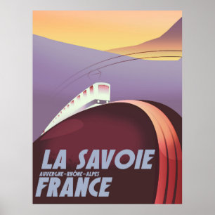 Poster de viagens La Savoie Auvergne-Rhône-Alpes.