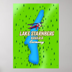 poster de viagens Lake Starnberg Bavaria