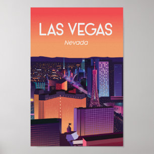 poster de viagens Las Vegas nevada