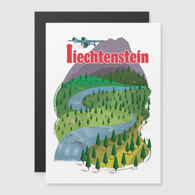 poster de viagens liechtenstein (Frente/Verso)