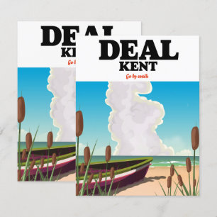 Poster de viagens litoral de Deal Kent
