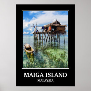 Poster de viagens MAIGA ISLAND MALAYSIA