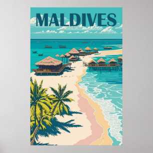 Poster de viagens Maldivas