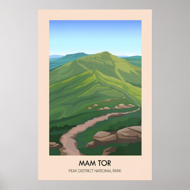 Pôster de Viagens Mam Tor Peak District (Frente)