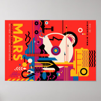 Poster de viagens Mars