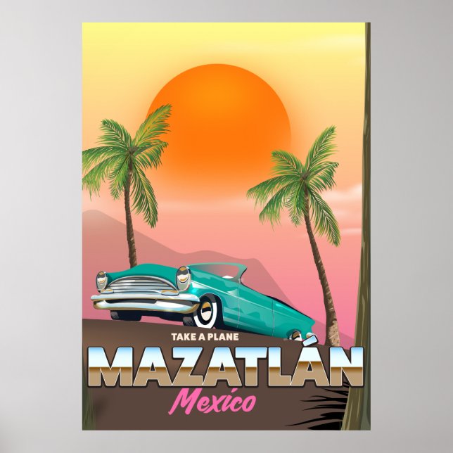 Poster de viagens Mazatlán México (Frente)