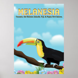 Poster de viagens Melanesia Toucan