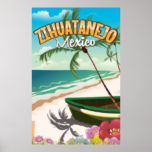 Poster de viagens mexicano Zihuatanejo