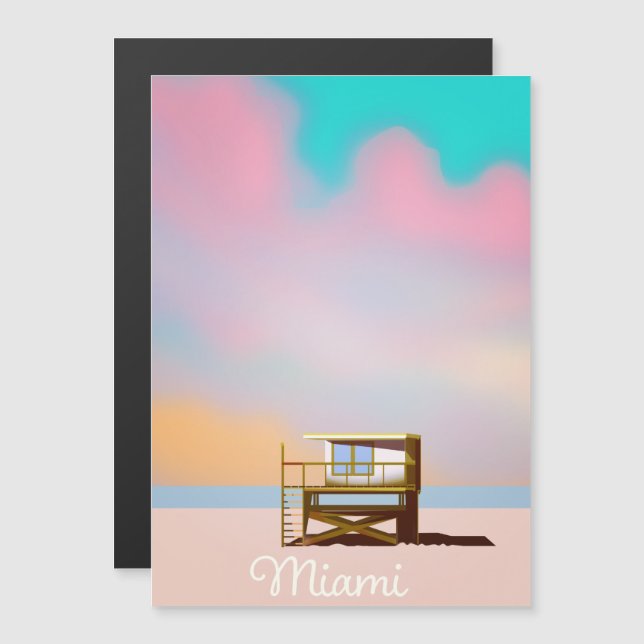 Poster de viagens Miami Lifeguard (Frente/Verso)