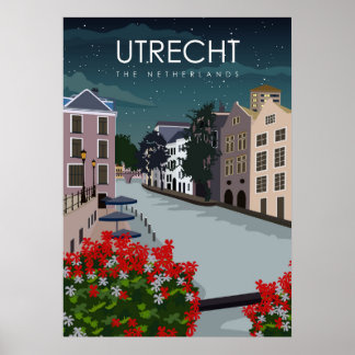 Poster de viagens Mínimo de Utrecht Países Baixos 