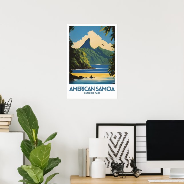 Poster de viagens Mínimo do Parque Nacional Samoa  (Escritório em casa)