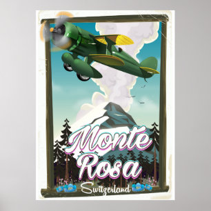 Poster de viagens Monta Rosa Suiça