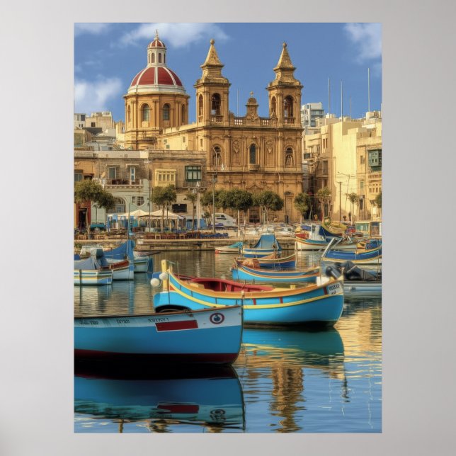Poster de viagens Msida Malta (Frente)
