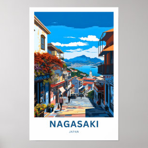 Poster de viagens Nagasaki Japão