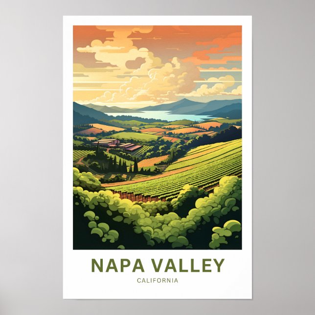 Poster de viagens Napa Valley California (Frente)