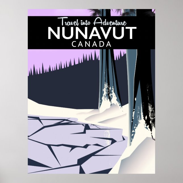 Poster de viagens Nunavut Canada (Frente)