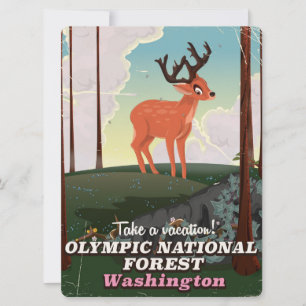 poster de viagens Olimpiadas National Forest USA