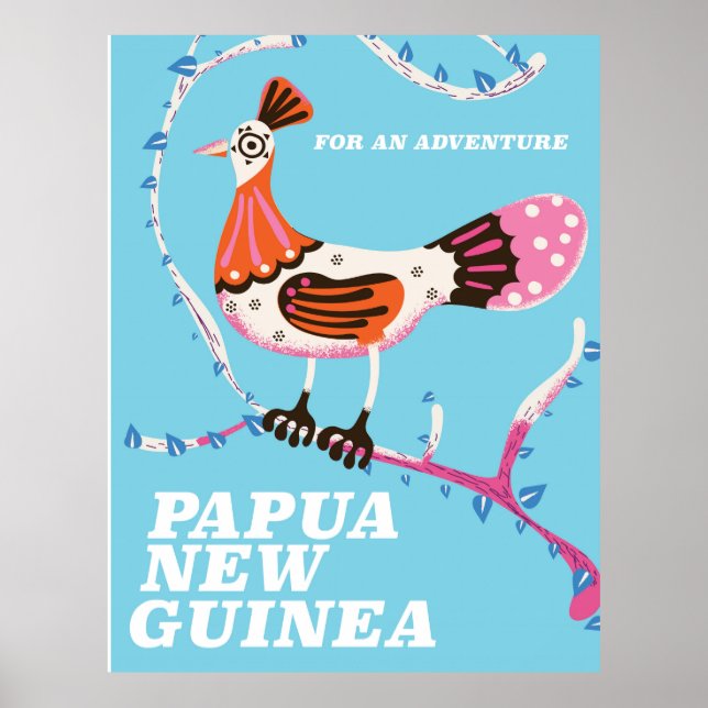Poster de viagens Papua Nova Guiné (Frente)