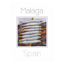 Poster de viagens para a Espanha de Málaga
