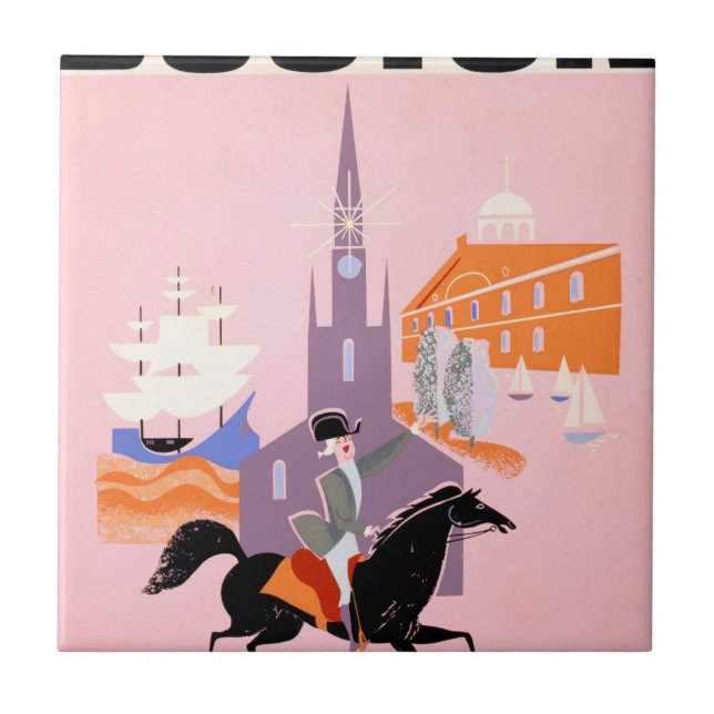 Poster de viagens Para Alegy Airlines Para Boston (Frente)