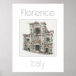 Poster de viagens para Florença Itália