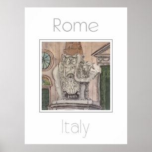 Poster de viagens para Roma Itália