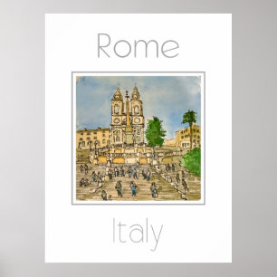 Poster de viagens para Roma Itália