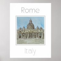 Poster de viagens para Roma Itália