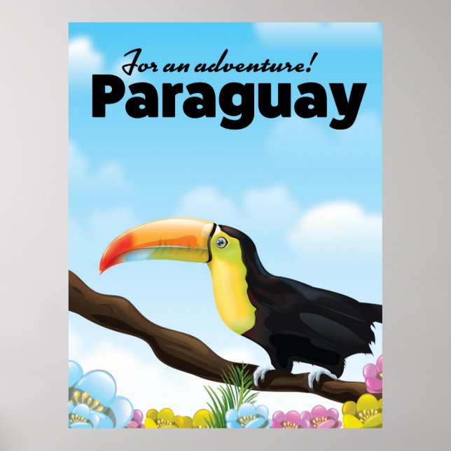Poster de viagens Paraguai Toucan (Frente)