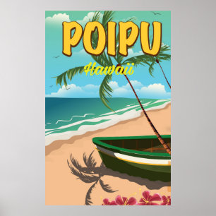 Poster de viagens Poipu Hawaii