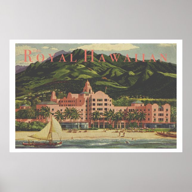 Poster de viagens Real Hawaiian Pesado Vintage (Frente)
