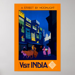 Poster de viagens Remastered Digital de India do