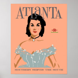 Poster de viagens Retro Atlanta
