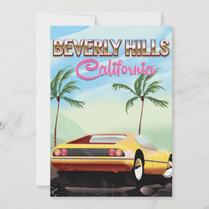 poster de viagens retrô Beverly Colinas Californi