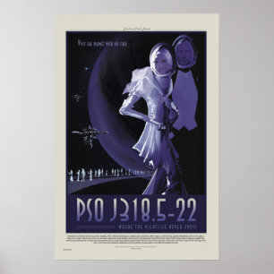 Poster de viagens retro da NASA ExoPlanet PSO