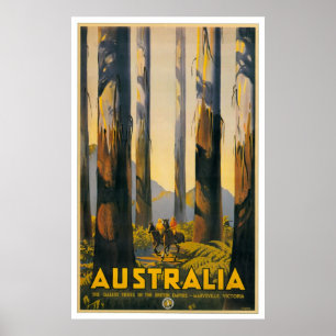 Poster de viagens retro de Austrália