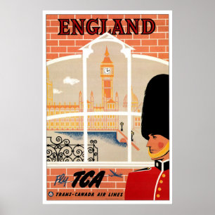 Poster de viagens retro de Inglaterra
