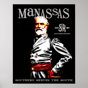 Poster de viagens Retro de Manassas Virginia