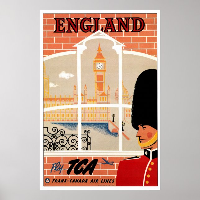 Poster de viagens Retro Inglaterra (Frente)