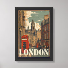 Poster de viagens Retro Vintage London
