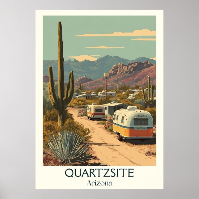 Poster de viagens RetroArizona do Quartzsite (Frente)
