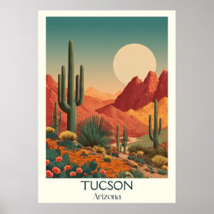 Poster de viagens RetroArizona Tucson Estilo de